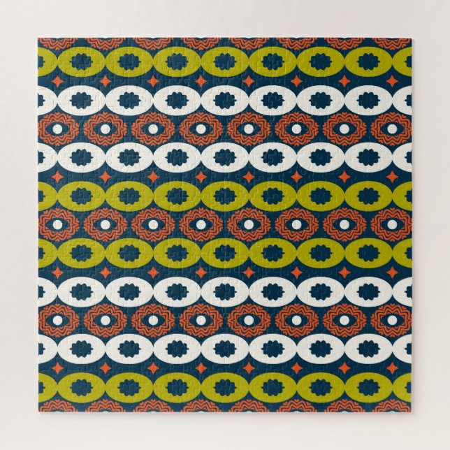 African Oval Shapes: Colourful Seamless. Jigsaw Puzzle (Vertical)