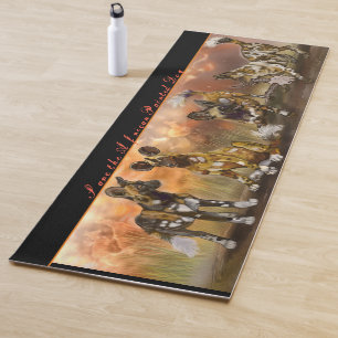 African Painted Puppies Yoga Mat