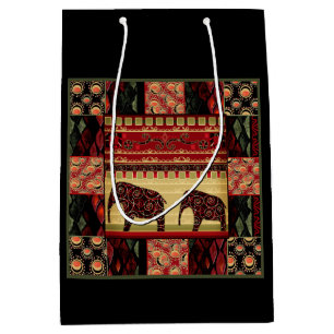 African patchwork  , African, tribal , Asian, worl Medium Gift Bag