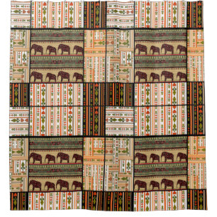 African Patchwork Elephants: Ornamental Texture