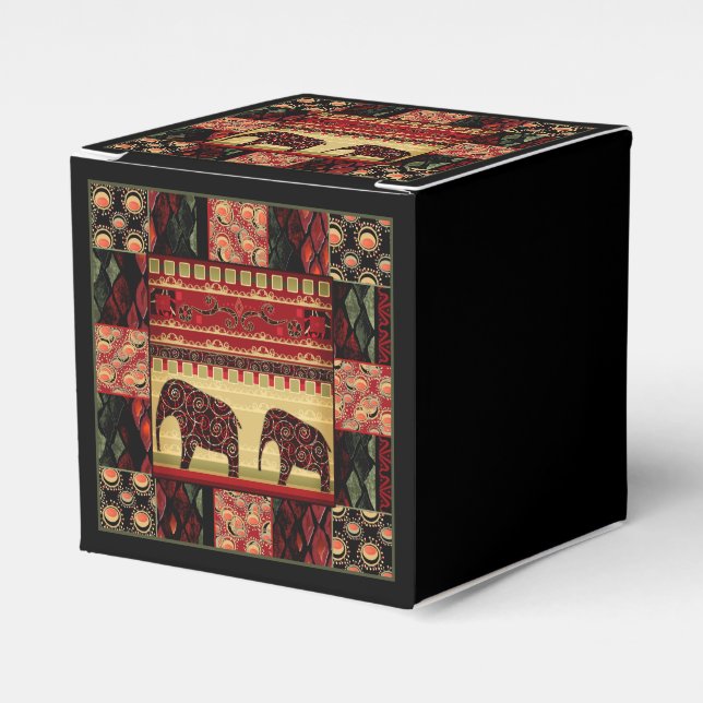 African patchwork favor box (Front Side)
