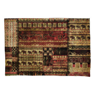 African Patchwork: Grunge Print Background Pillowcase