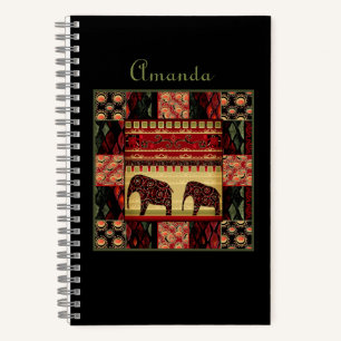 African patchwork notebook