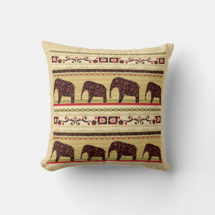 African patchwork throw pillow