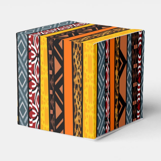 African Patern Mix Favor Box (Back Side)
