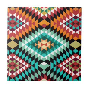 African Pattern Colourful Design Tile