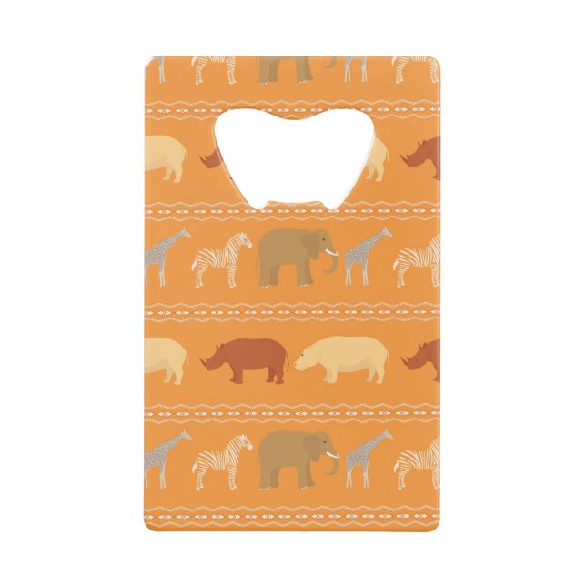 African pattern credit card bottle opener (Front)