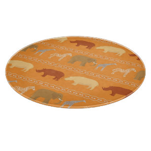 African pattern cutting board