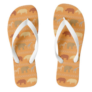 African pattern flip flops