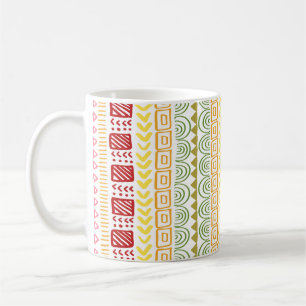 African Pattern Fresh Colours Mud Cloth Art  Coffee Mug