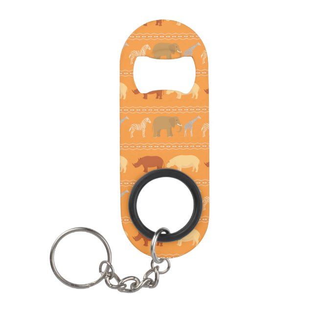 African pattern keychain bottle opener (Front)