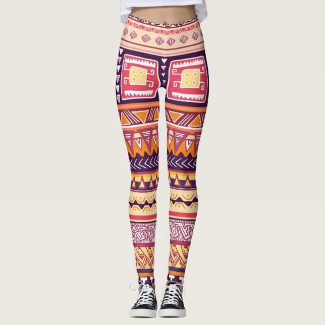 African Pattern Leggings (Front)