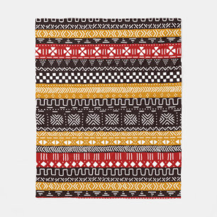 African Pattern Mix Fleece Blanket