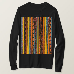 African Pattern Mix Stripes T-Shirt