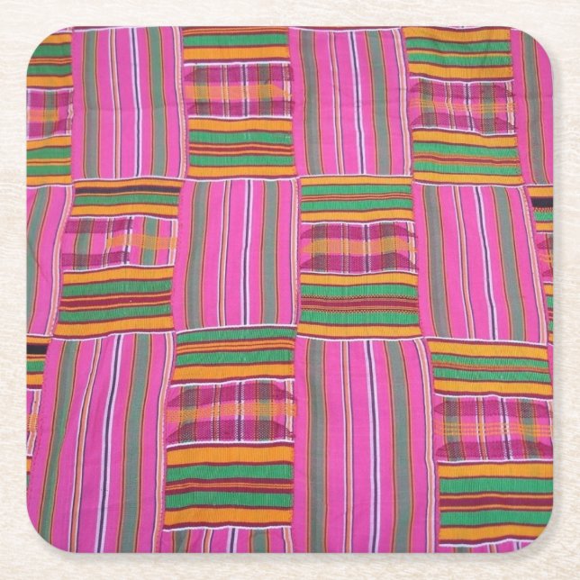 African Pattern Paper Coasters (Front)