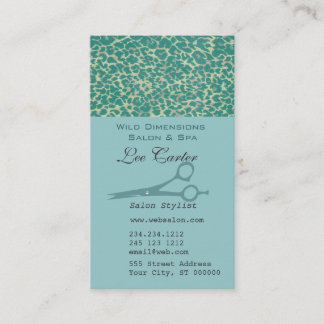 AFRICAN PATTERN Scissors Hair Stylist Salon Appointment Card