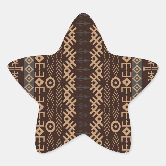 African pattern style vol35 star sticker (Front)