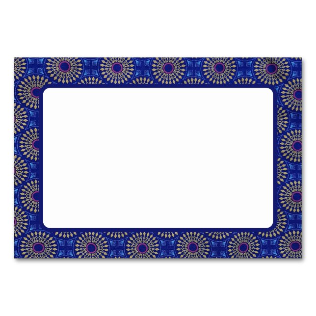 African Pattern Table Card (Front)