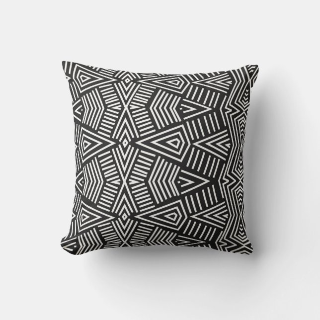 African Pattern Throw Pillow (Front)