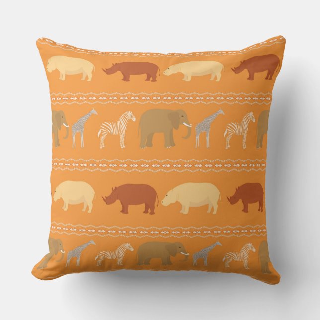 African pattern throw pillow (Front)