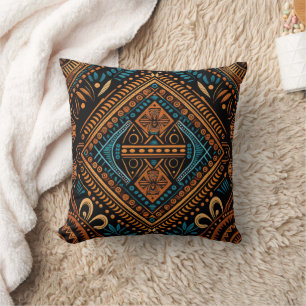 African Pattern Throw Pillow