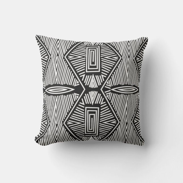 African Pattern Throw Pillow (Front)