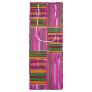 African Pattern Wine Gift Bag