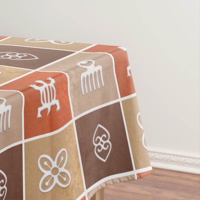 african  pattern with Adinkra simbols Tablecloth (In Situ)