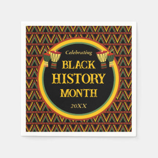 African Patterns Black History Month Celebration Napkin