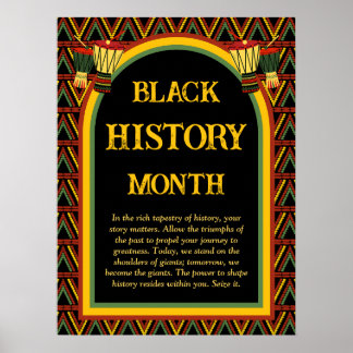 African Patterns Black History Month Celebration Poster