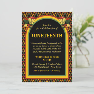 African Patterns Juneteenth Celebration Invitation
