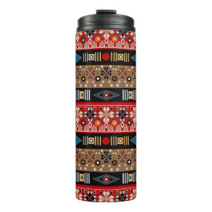 African patterns, oriental pattern throw pillow thermal tumbler