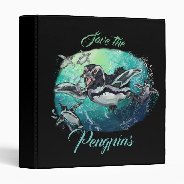 African Penguin Fishy Feast Binder (Front/Spine)