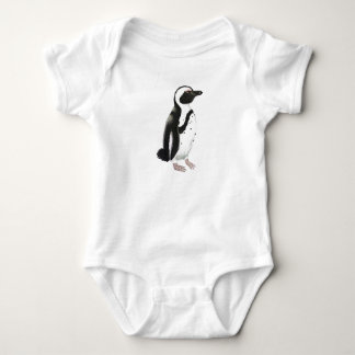 African penguin pencil drawing baby bodysuit