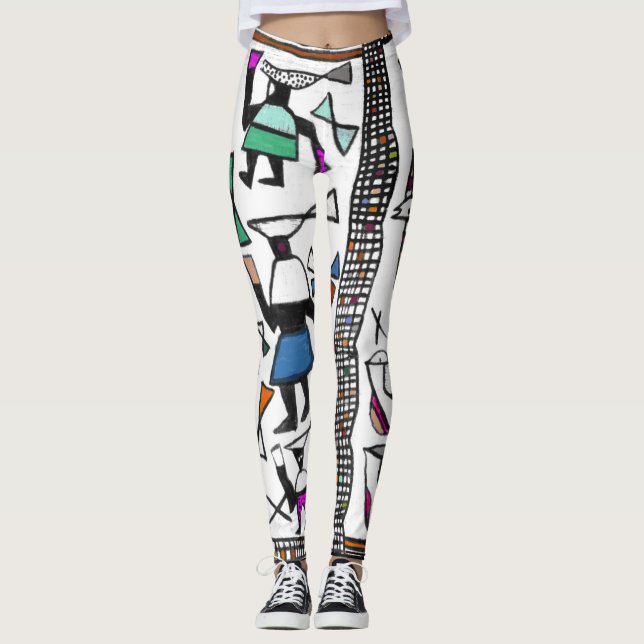 African Photo Print Leggings (Front)