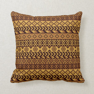 African pixels throw pillow