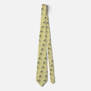 African Pompano Fish, Vintage Threadfin Trevally Tie