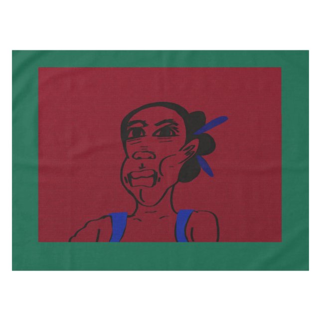 African Portrait Tablecloth (Front (Horizontal))