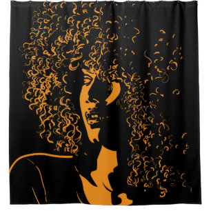 African pretty woman with afro hair style portrait