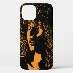 African pretty woman with afro hair style portrait iPhone 12 case