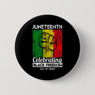 African pride black history month juneteenth 2 inch round button