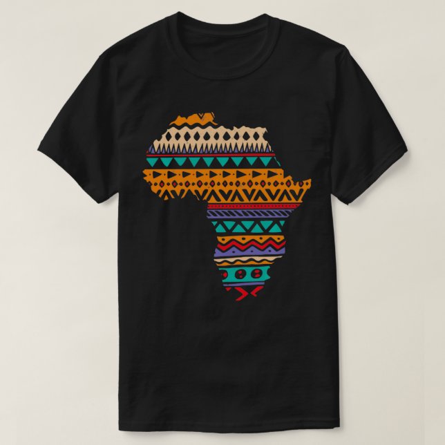 African Pride Traditional Dashiki Pattern Art Afri T-Shirt (Design Front)
