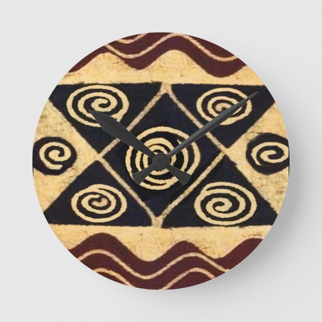 African Primordial Decor Round Clock (Front)