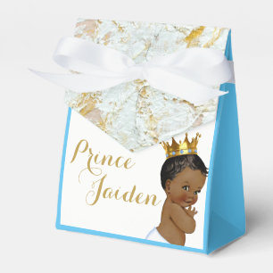 African Prince Royal Blue FANCY Baby Shower Tent Favor Box