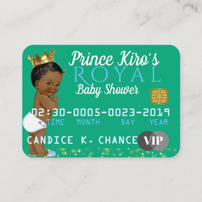 African Prince|VIP Royal Credit Card Invitation (Devant)