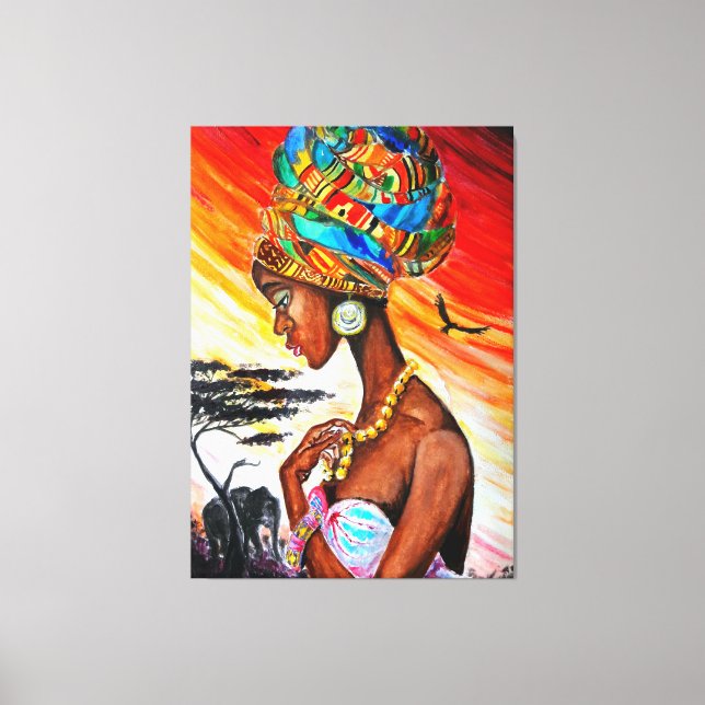 African Princess Canvas Print (Front)