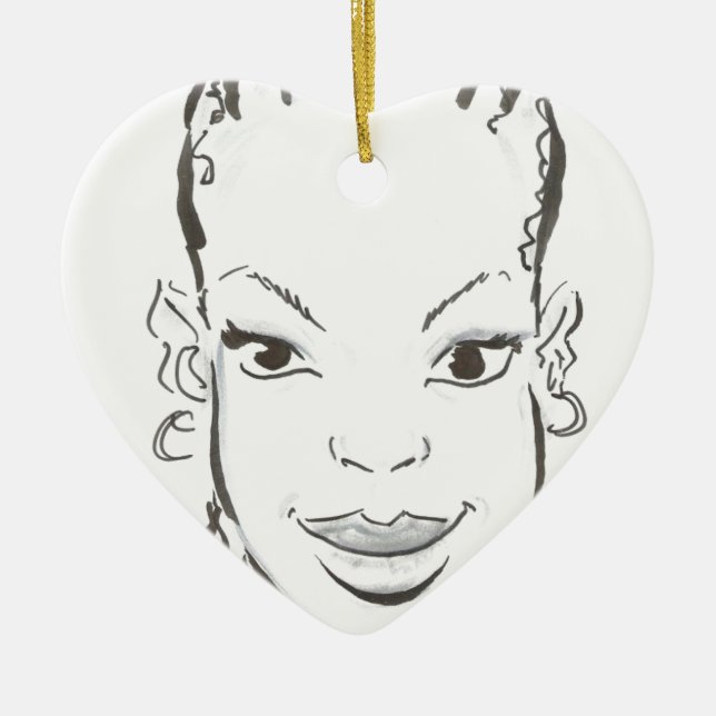 African princess. ceramic ornament (Front)