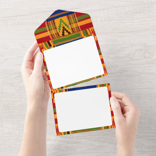 African Print All in One Invitation (Tearaway)