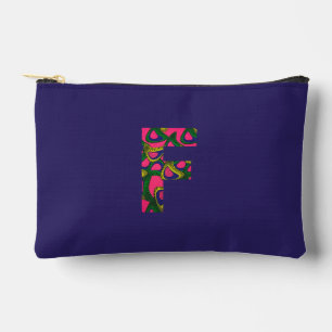 African Print Alphabet Accessory Pouch