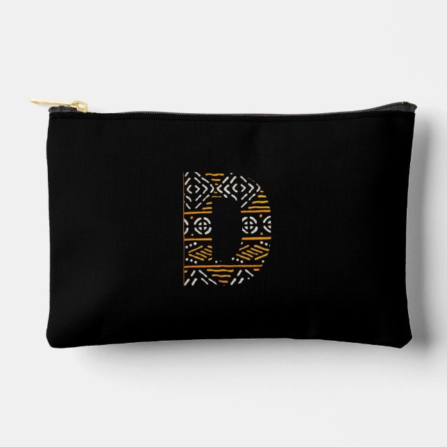 African Print Alphabet Accessory Pouch (Front)